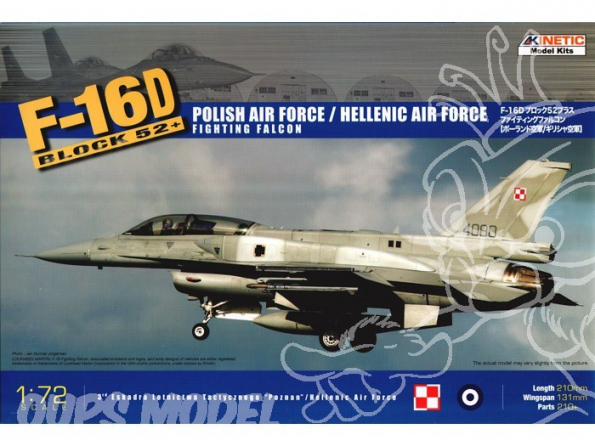 Kinetic maquette avion 72002 F-16D 1/72