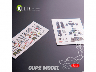 Kelik Decals 3D K48020 Décalques 3D intérieurs F-4B/N pour kit Academy 1/48