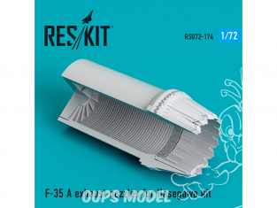 ResKit kit d'amelioration Avion RSU72-0174 Tuyère F-35A "Lightning II" pour Kit Hasegawa 1/72
