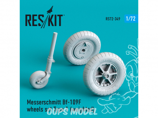 ResKit kit d'amelioration avion RS72-0349 Jeu de roues Meserschmitt Bf-109F, G-early Type 1 weighted 1/72