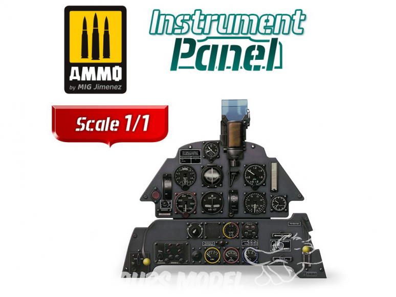 MIG Instrument panel 8280 Messerschmitt Bf 109 E-3 Tableau de bord 1/1