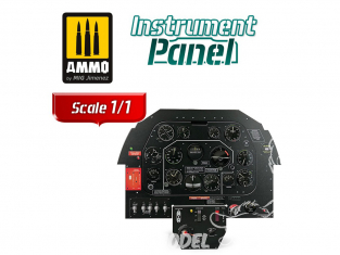 MIG Instrument panel 8288 North American P-51B Mustang Tableau de bord 1/1