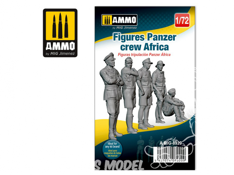 Ammo Mig figurines 8920 Equipage Panzer Afrika Korps 1/72