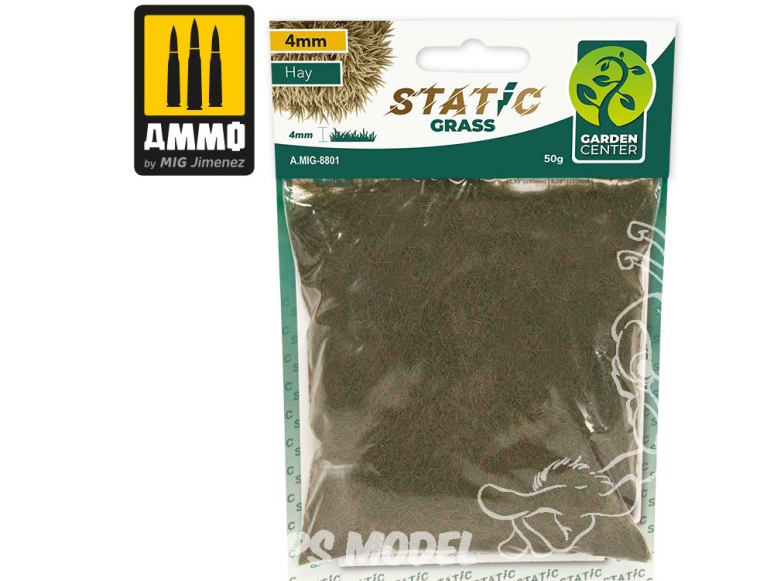 Mig végétation 8801 Flocage herbe statique - Foin - 4mm 50g