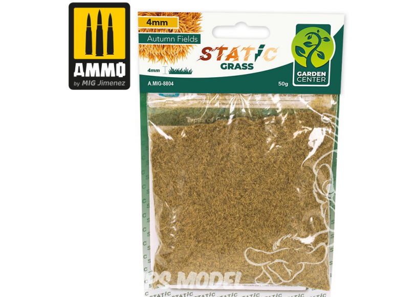 Mig végétation 8804 Flocage herbe statique - Champs d'automne - 4mm 50g