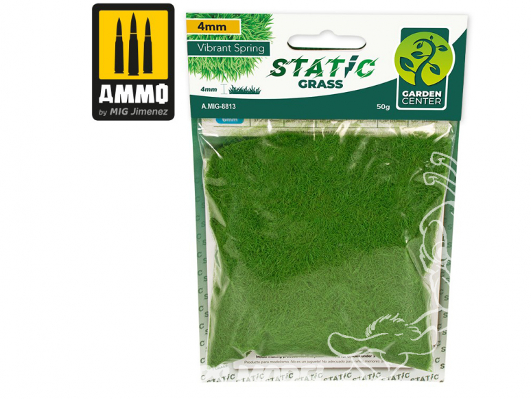 Mig végétation 8813 Flocage herbe statique - Printemps vibrant - 4mm 50g