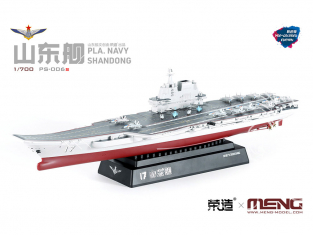 Meng maquettes bateau PS-006S Porte avions PLA. Navy Shandong édition pré-colorée 1/700