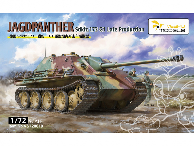 Vespid Models maquette militaire VS720010 Jagdpanther G1 (production tardive 1/72