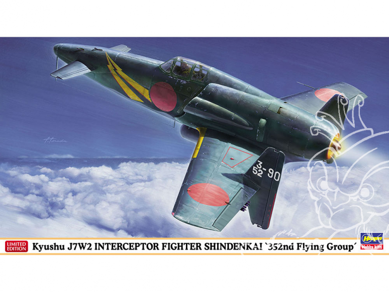 Hasegawa maquette avion 07505 Kyushu J7W2 Intercepteur ShindenKai "352nd Flying Group" 1/48