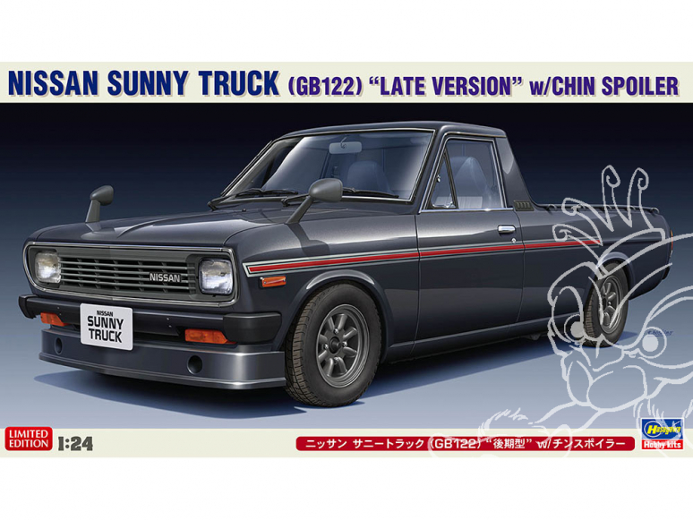 Hasegawa maquette voiture 20552 Nissan Sunny Truck (GB122) "Late Type" avec spoiler 1/24
