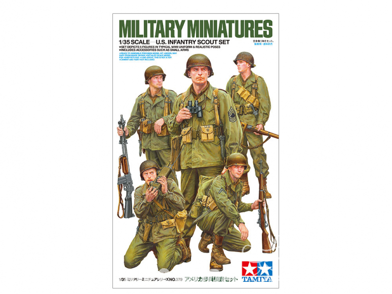 TAMIYA maquette militaire 35379 Groupe d'éclaireurs U.S. WWII 1/35