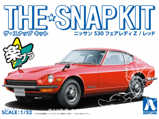 Aoshima maquette voiture 62562 Nissan S30 Fairlady Z Rouge SNAP KIT 1/32