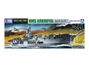 AOSHIMA maquette bateau 10181 HMS Ark Royal porte-avions Britannique 1/700
