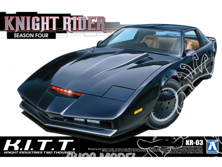 Aoshima maquette voiture 63774 K2000 KITT Saison 4 1/24