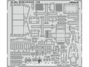 Eduard photodecoupe militaire 36484 Amélioration M109 A2/A3/G Italeri 1/35