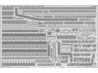 Eduard photodecoupe bateau 53283 USS Constellation CV-64 Partie 3 - Rambardes et filets de sécurité Trumpeter 1/350