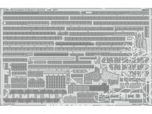 Eduard photodecoupe bateau 53284 USS Constellation CV-64 Partie 4 - Hull & Deck Trumpeter 1/350