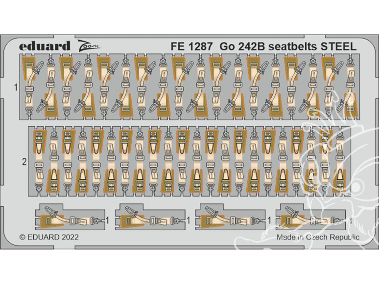 EDUARD photodecoupe avion FE1287 Zoom amélioration Gotha GO242B Icm 1/48