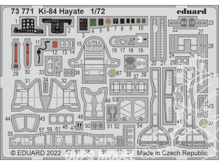 Eduard photodecoupe avion 73771 Amélioration Ki-84 Hayate Arma Hobby 1/72