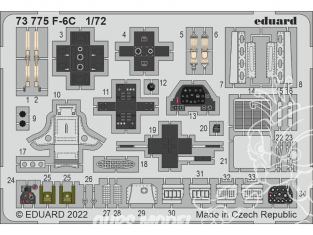 Eduard photodecoupe avion 73775 Amélioration F-6C Arma Hobby 1/72