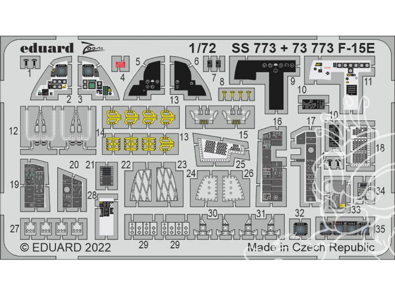 Eduard photodecoupe avion 73773 Amélioration F-15E Revell 1/72