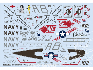 Eduard Decalques avion D48104 F-14A Desert Storm Tamiya 1/48