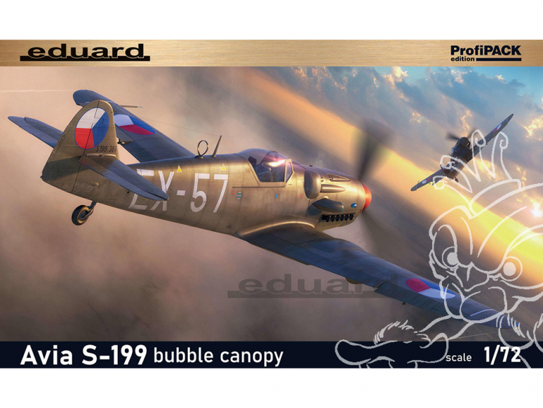 EDUARD maquette avion 70151 Avia S-199 Verriere Bubble ProfiPack Edition 1/72