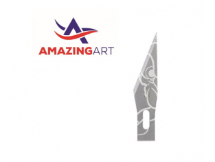 AmazingART 19823 10 LAMES DE RECHANGE OBLIQUE N°11 pour couteau N°1