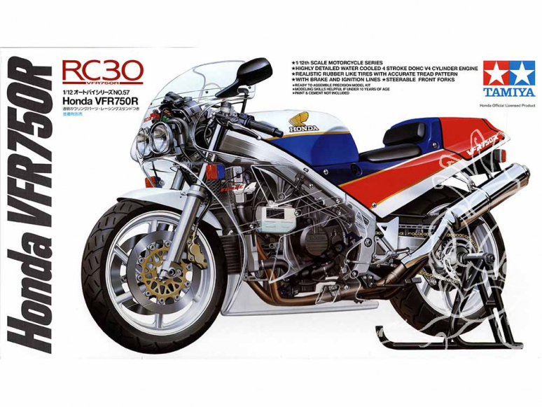tamiya maquette moto 14057 honda vfr750r (rc30) 1/12