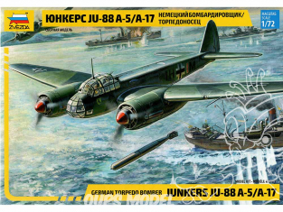 ZVEZDA maquette AVION 7284 Junkers Ju-88 A-5/A-17 1/72