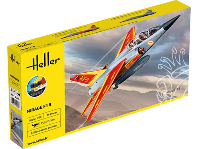 Heller maquette avion 35319 STARTER KIT STARTER KIT Mirage F1 inclus peintures principale colle et pinceau 1/72