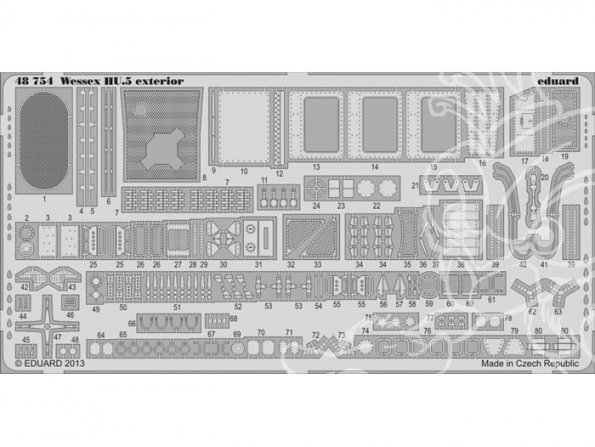 EDUARD photodecoupe avion 48754 Exterieur Wessex HU.5 1/48