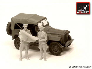 Armory Models figurine F7201 Officiers Soviétiques avec carte WWII 1/72
