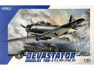 Great Wal Hobby maquette avion L4809 Douglas TBD-1 Devastator VT-6 at Wake Island 1942 1/48