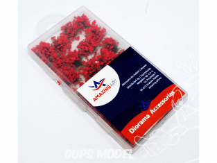 AmazingART 16136 Grosses Touffes d'herbe fleurie rouge de 13mm