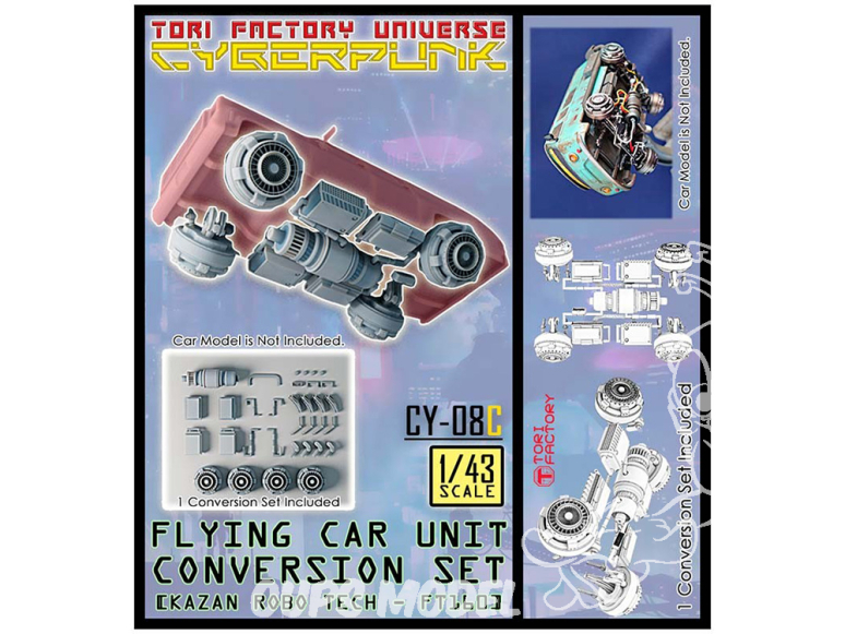 Tori Factory maquette CYBERPUNK CY-08C Kit conversion Voiture volante - Flying car 1/43