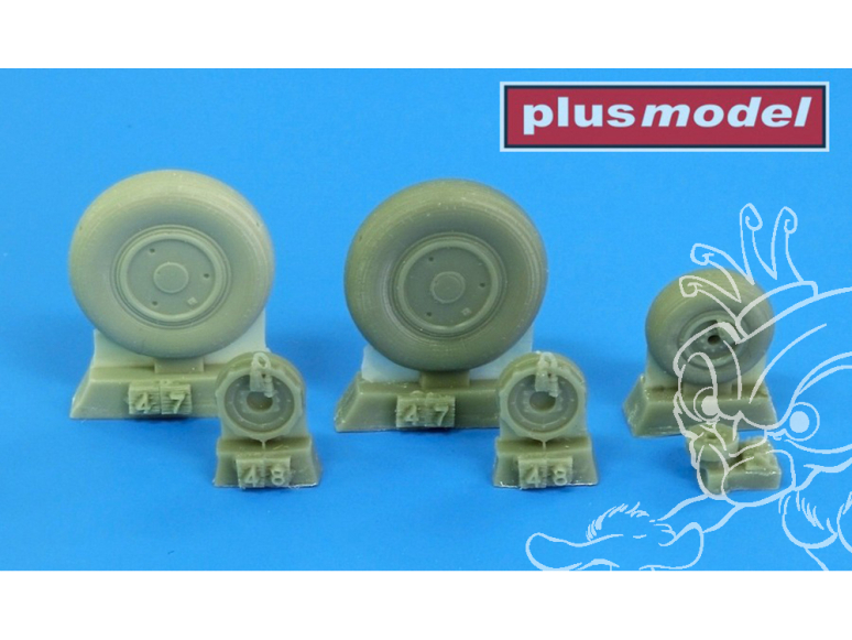 Plus Model AL4099 Roues pour Mig-21 version tardive 1/48