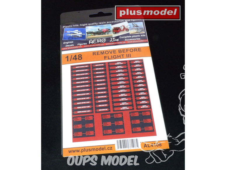 Plus Model AL4108 Remove before flight III 1/48