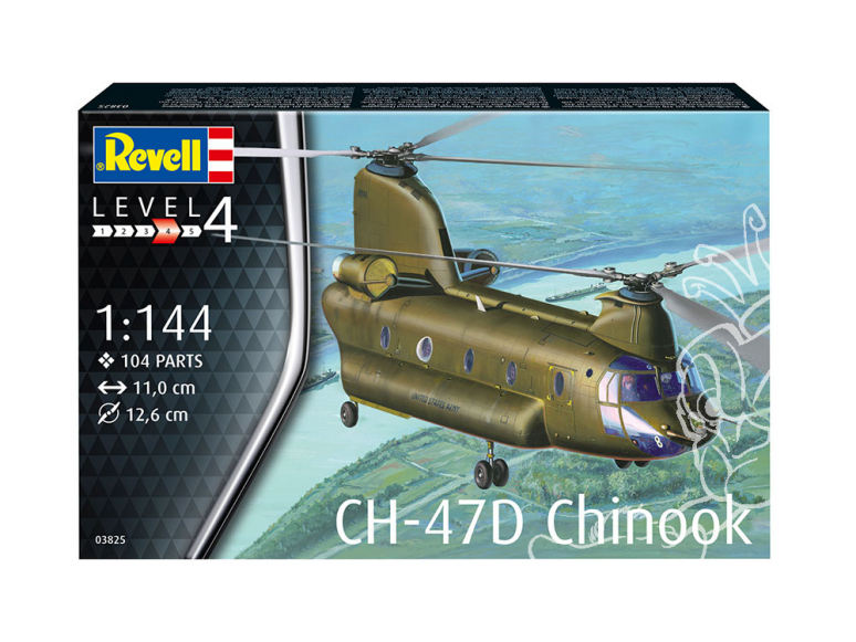 Revell maquette hélicoptère 03825 CH-47D Chinook 1/144