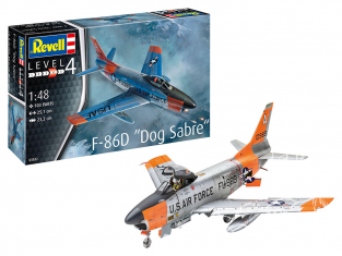 Revell maquette avion 63832 Model Set North American F-86D Dog Sabre inclus peintures principale colle et pinceau 1/48