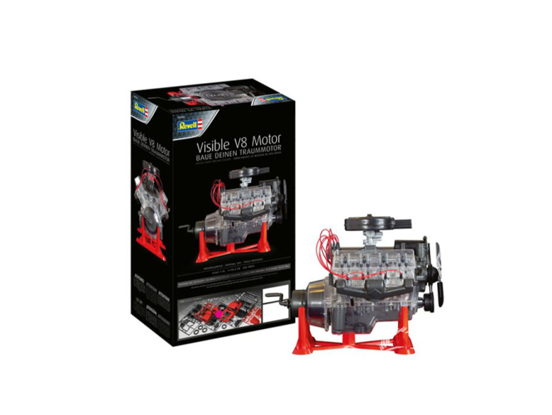 Revell maquette voiture 00460 Moteur V8 Transparent 1/4