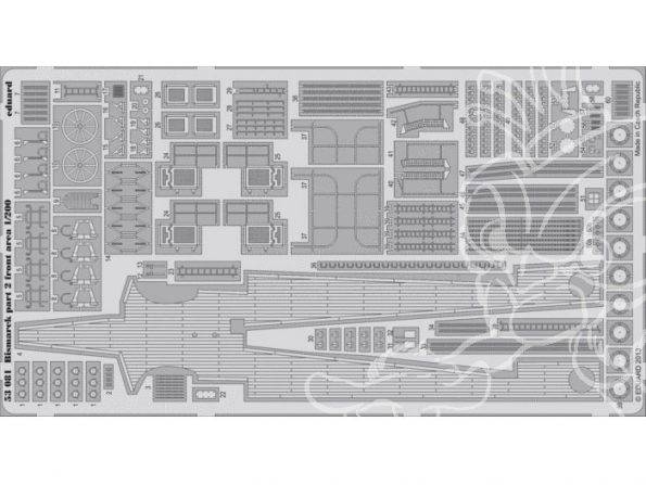 Eduard photodecoupe 53081 Bismarck Deuxieme partie zone avant 1/200