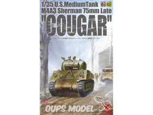 Asuka maquette militaire 35-046 M4A3 Sherman 75mm Late "Cougar" 1/35