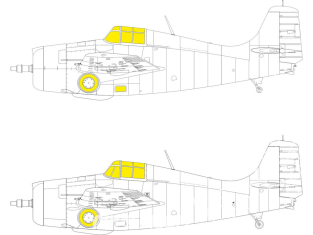 Eduard Express Mask EX878 F4F-3 TFace Eduard 1/48