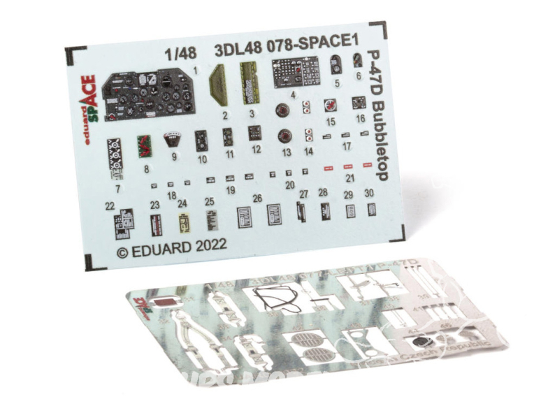 Eduard Space décalques 3D 3DL48078 P-47D Bubbletop Tamiya 1/48