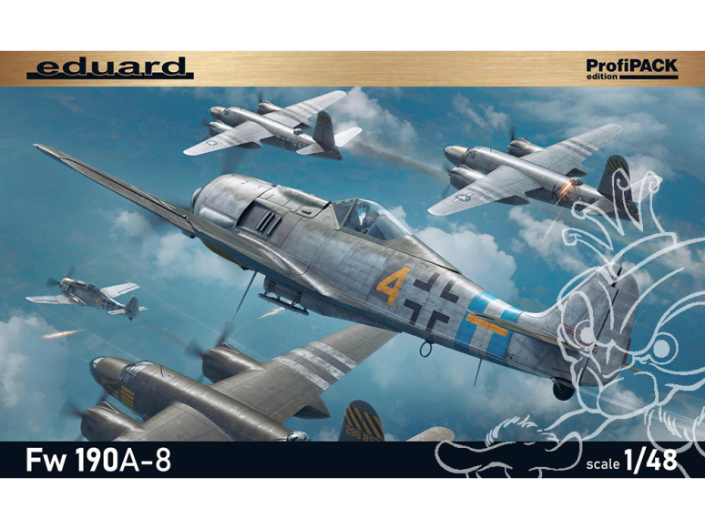 EDUARD maquette avion 82147 Focke Wulf Fw 190A-8 ProfiPack Edition Réédition 1/48