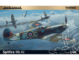EDUARD maquette avion 82158 Spitfire Mk.Vc ProfiPack Edition - Deco Française 1/48