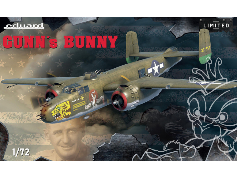EDUARD maquette avion 2139 GUNN's Bunny - B-25J Strafers dans le Pacifique & CBI Edition Limitée 1/72