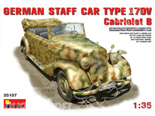 MINI ART maquette militaire 35107 VEHICULE D ETAT-MAJOR ALLEMAND 170V CABRIOLET B 1/35