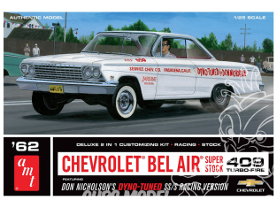 Polar Lights maquette voiture 1283 1962 Chevy Bel Air Super Stock Don Nicholson 1/25
